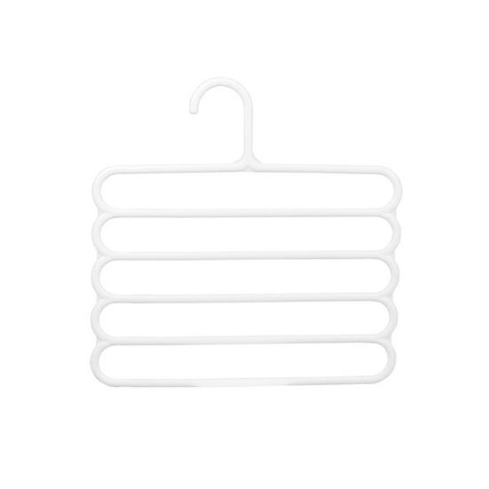 

Полка для гардероба с прочным захватом, прочная, многослойная, для ежедневного использования, вешалка для брюк большой емкости для дома белый