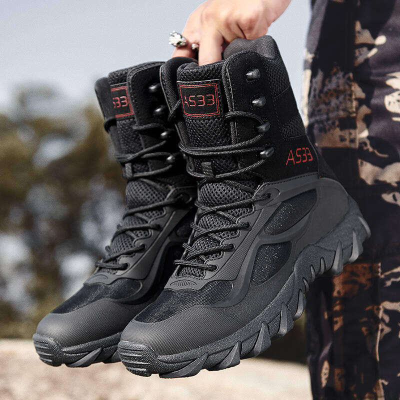 Boots Men Outdoor New Lace-up Ankle Boots Waterproof Non-slip Hiking Ankle Boots Wear-resistant Jungle Trekking Size 39-47