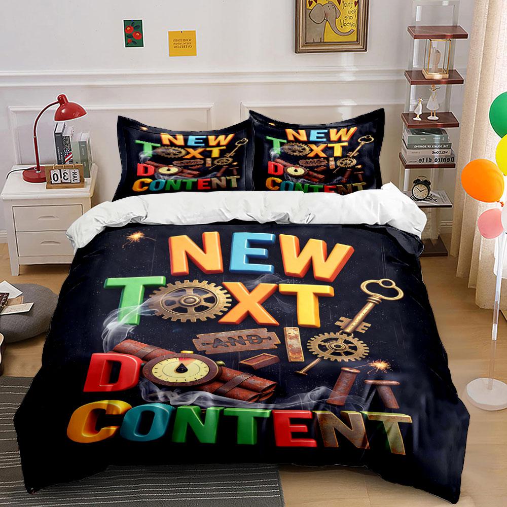 

Text, gears, key, dynamite. Bedding sets Duvet cover sets Duvet covers Pillowcases(1 * Duvet Cover 2 * Pillowcases, without duvet insert) 135x200cm