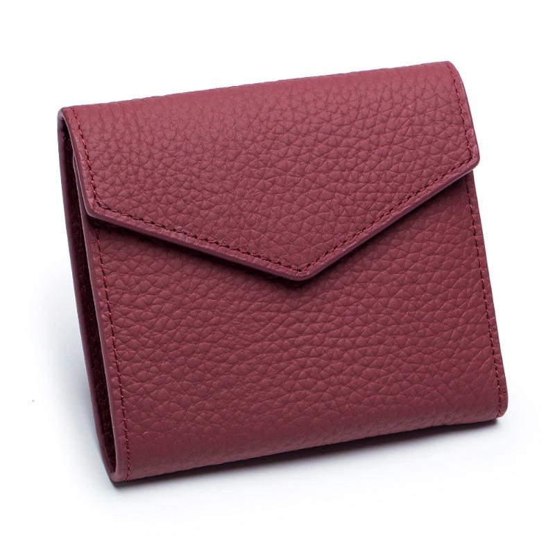 Leather new wallet three-fold women's multi-card card bag RFID cowhide ultra-thin short clutch bag large capacity