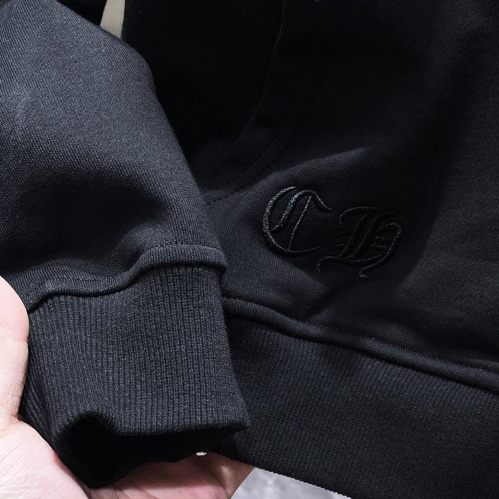 8632 CHROME HEARTS 2025 Nová jarní a podzimní nadměrná tenká mikina s kapucí a zipem s logem v klasickém stylu pro páry