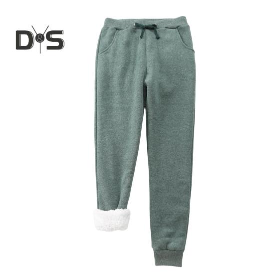 

Женские хлопковые спортивные штаны, зимние флисовые теплые свободные штаны с карманами, повседневные спортивные штаны для бега, тренировок, йоги 2XL зелёный