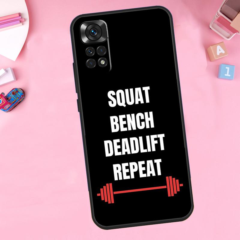 Bodybuilding Gym Fitness Quotes For Xiaomi Redmi Note 13 14 9 10 11 12 15 Pro Plus Phone Case For Redmi 15 C 14C 10C 12C 13C