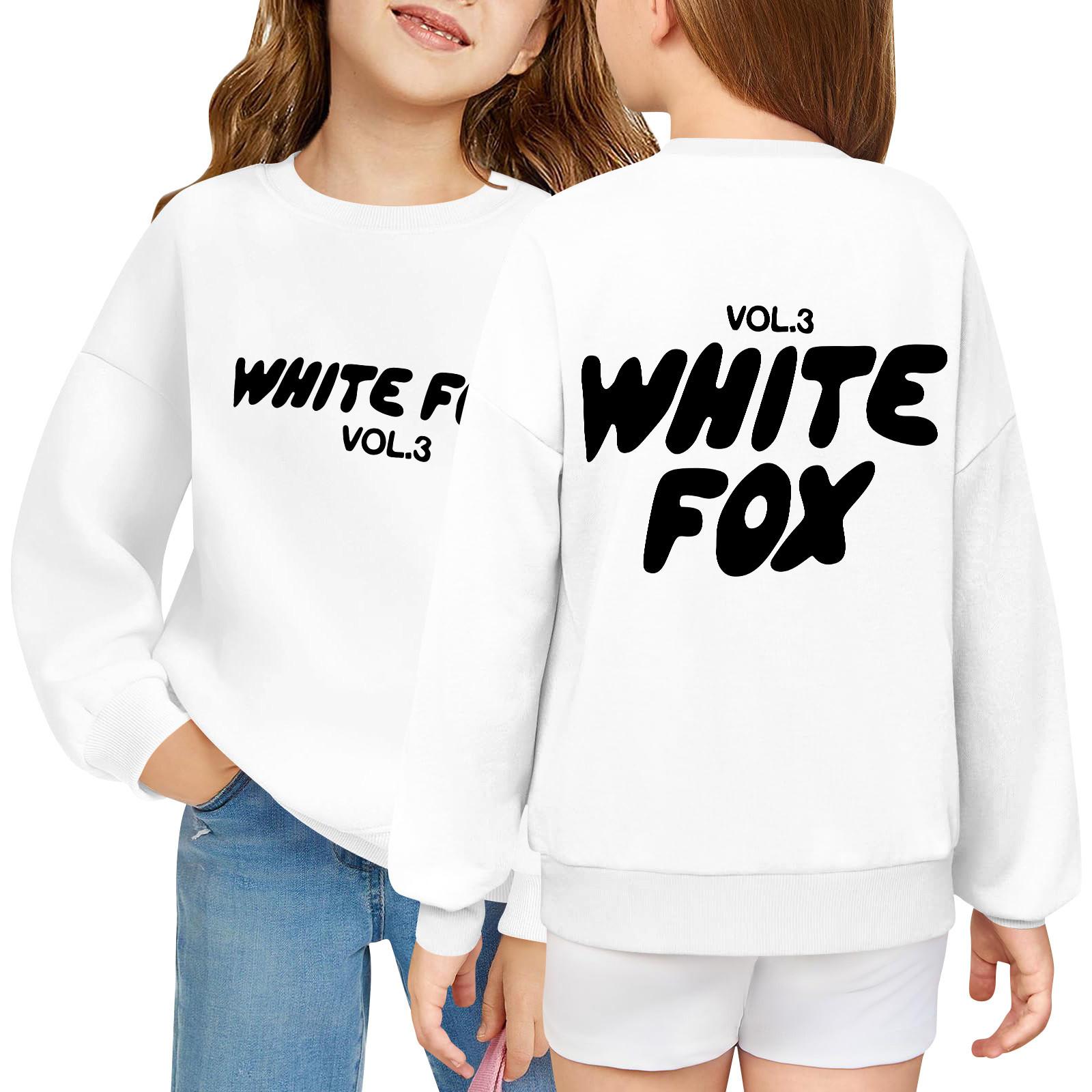 

Kids Long Sleeve Loose Pullover Letter Printed Round Neck Sweatshirt 150
