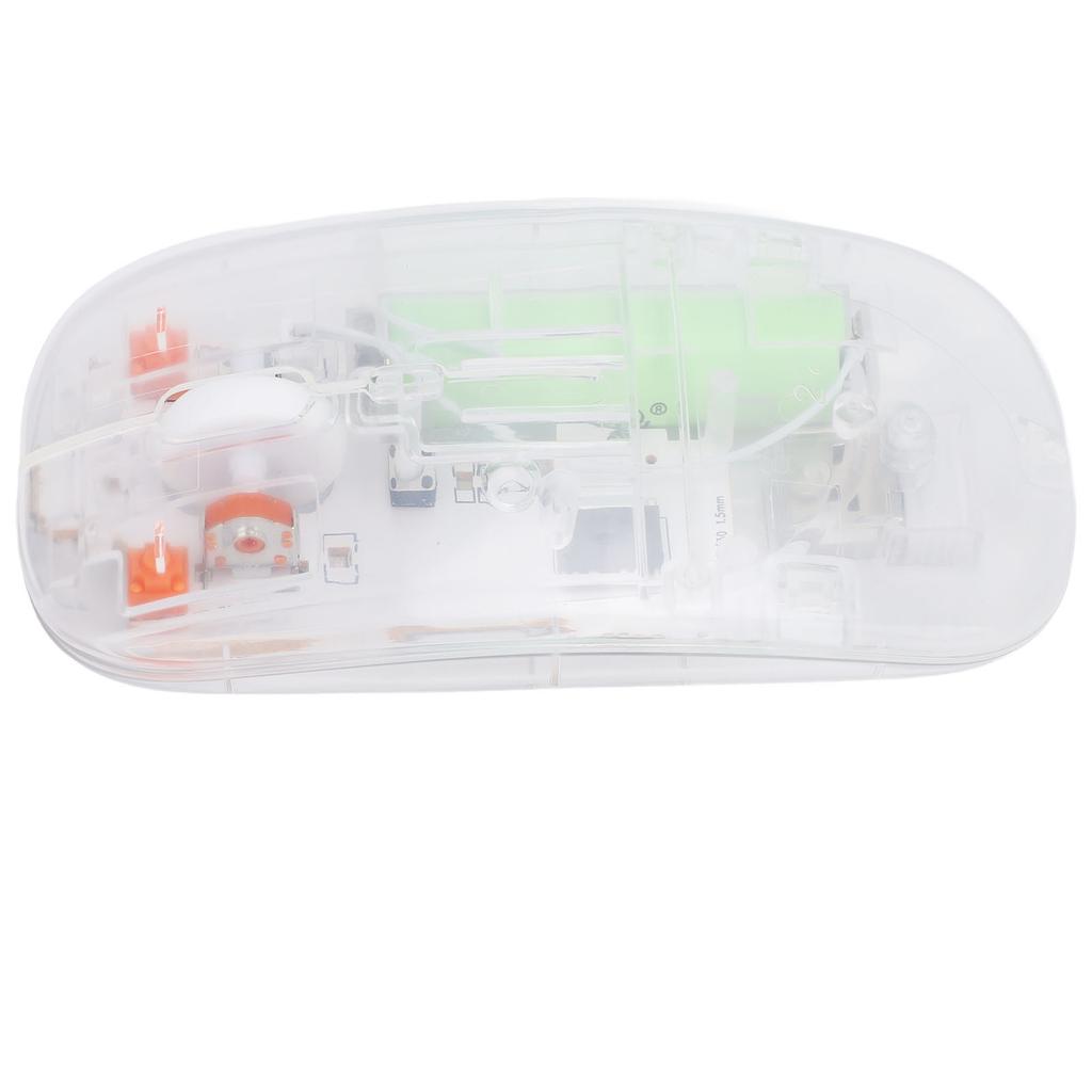 Transparent Wireless Bluetooth Mouse with USB Receiver 2.4G 3 Adjustable DPI Computer Mouse for PC