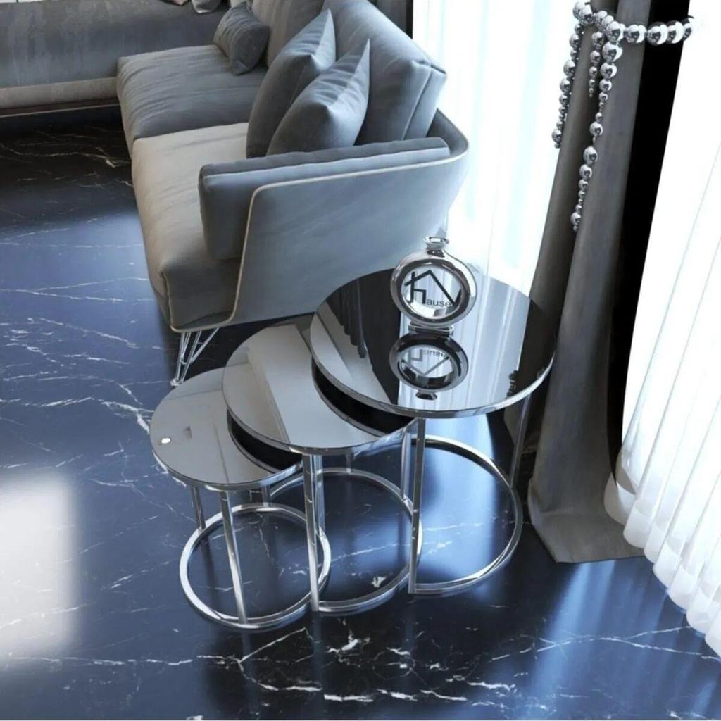 Kuldne metallist 3 tk. pesalaud pronksist peegeldiivanilaud elutuppa kodu kontorimööbli tarvikud ja luksuskaunistus