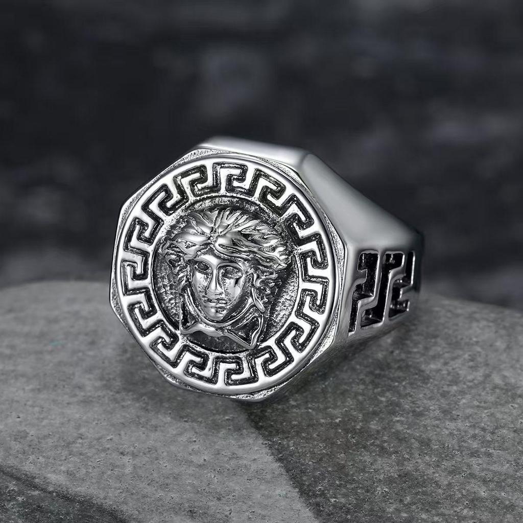 Men's Stainless Steel Greek Mythology Retro Ring