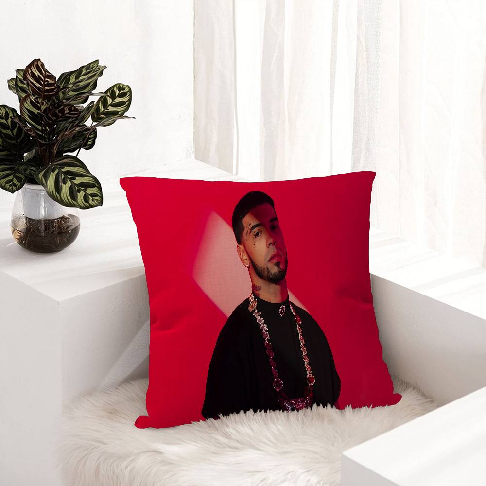 Classic Rapper Anuel AA Music Cushion Cover Pillowcase Upholstery Sofa Throw Pillow Home Decor Pillowcas