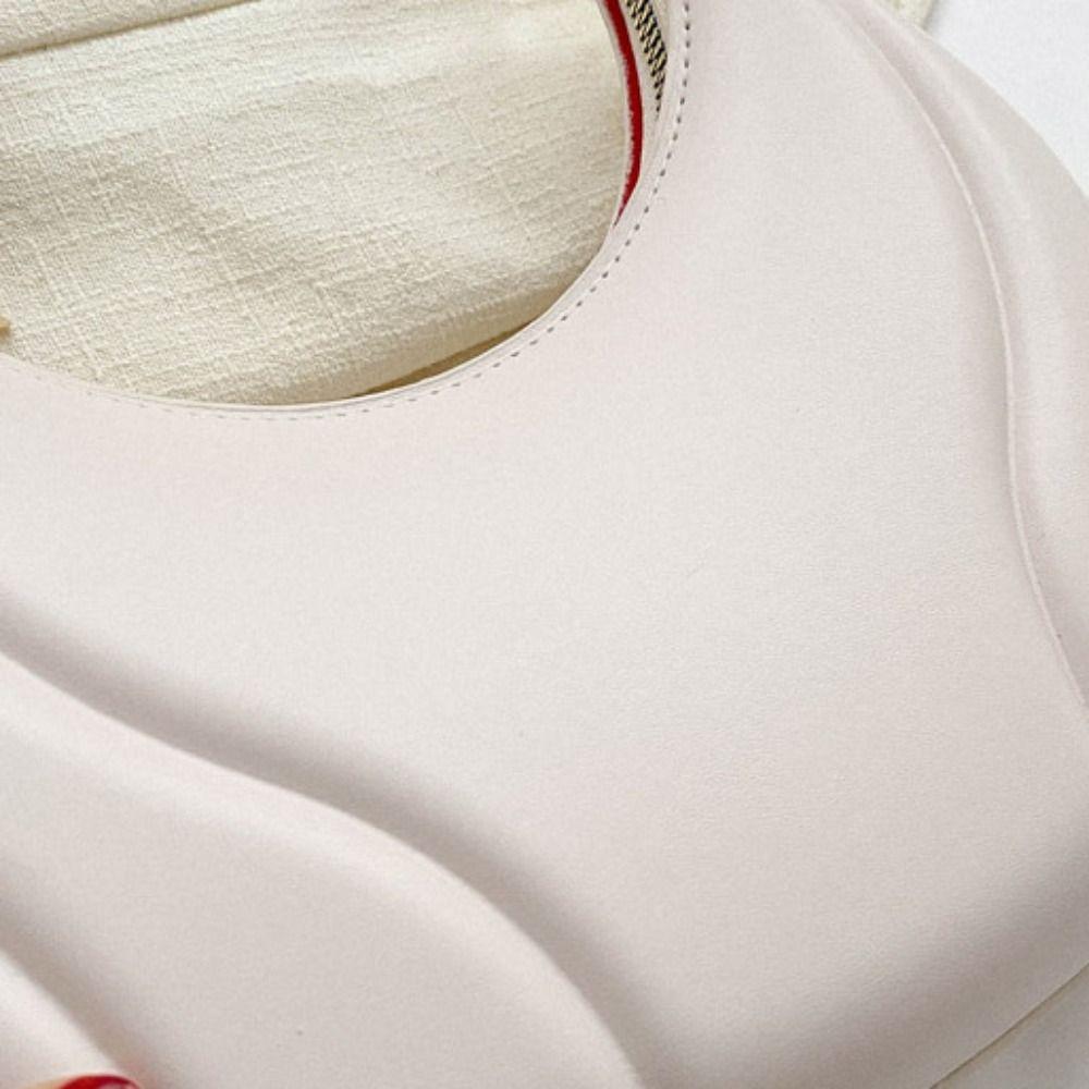 Large Capacity Simple Shoulder Bag Korean Style Ins Square Tote Bag PU Leather Hobo Bag  Streetwear