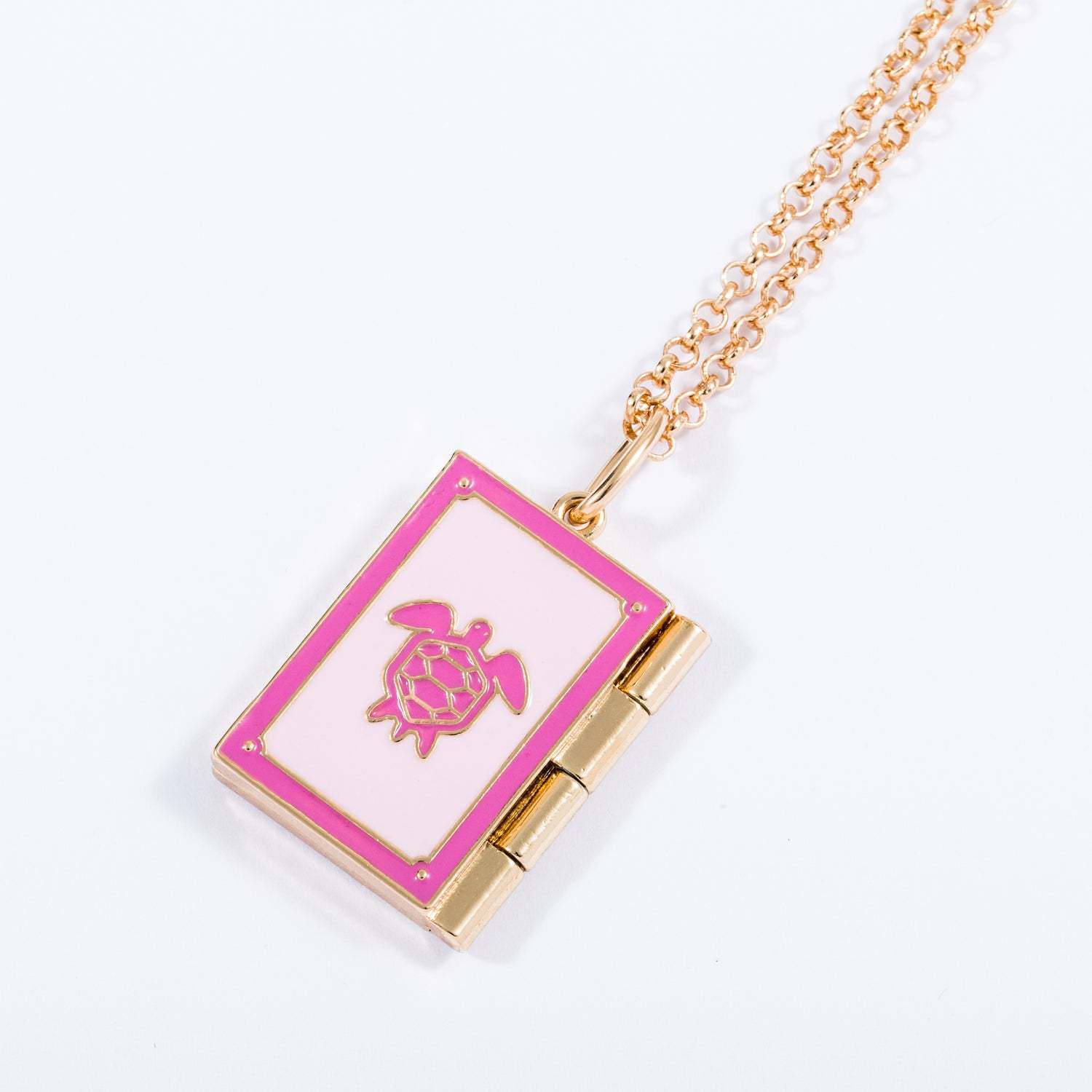 

Vintage Tarot Card Opening And Closing Necklace Creative Book Shape Turtle High-End Personalized Gift