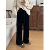 Sanni's One Match All Korea Order High Quality Loose Velvet Pants High Waist Wide Leg Straight Casual Mopping Pants