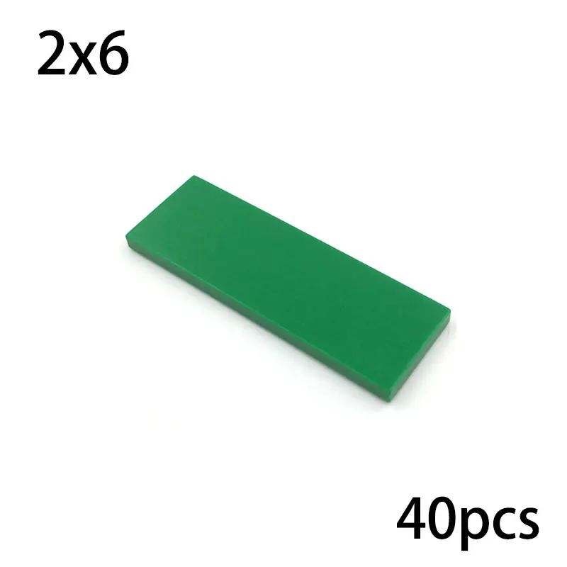 2x6 Dots Creative Size MOC Building Blocks Smooth Thin Flat Tile Figure Educational Bricks Compatible 69729 Toys for Kid