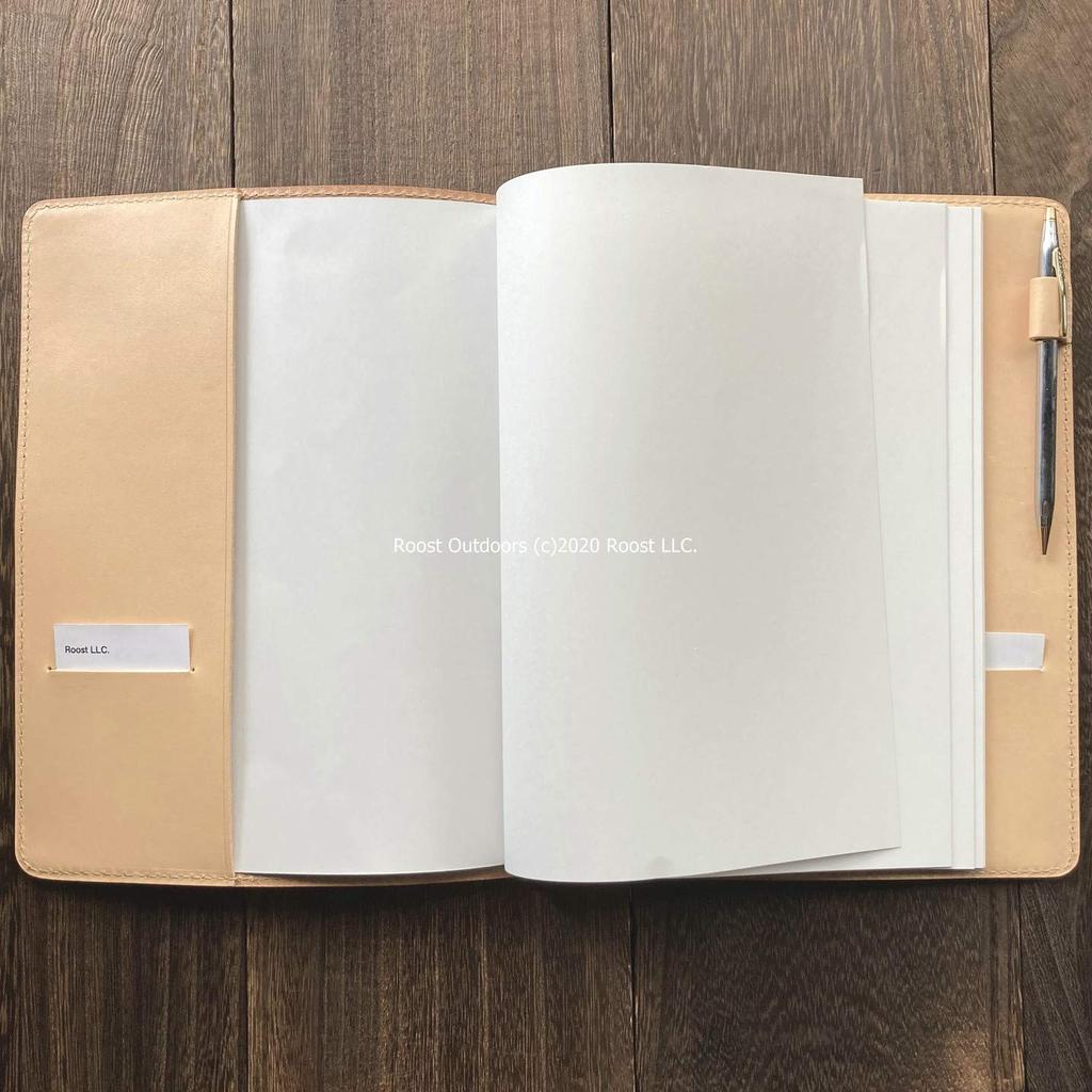 Roost Outdoors Genuine Leather Notebook Cover B5 Semi-B5 Leather Notebook Cover Natural Leather