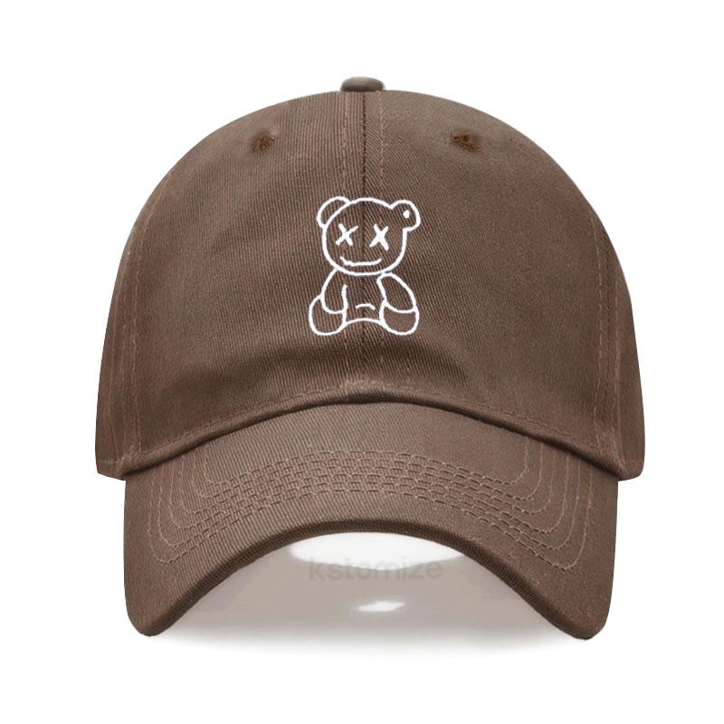 Xx Little Bear Embroidery Baseball Cap For Men Women Washed Cotton Dad Hat Adjustable Unisex Casual Sports Caps