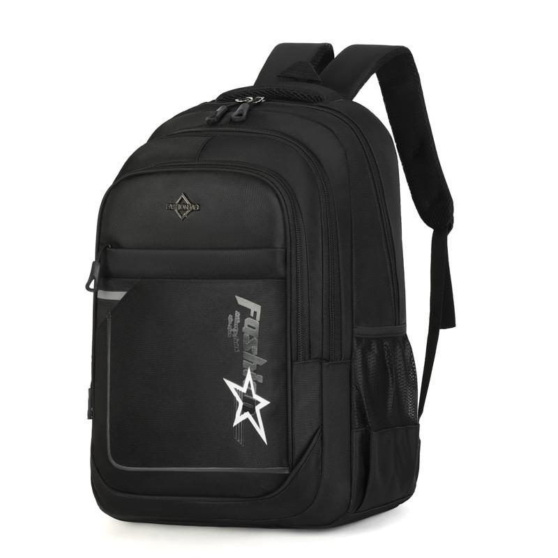 Unisex Casual Travel Backpack With Stripe Pattern For School And Commute