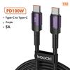 100W Type C to Type C Fast Charging Cable Universal Compatibility High Speed Data Transfer Cord for Phones Laptops Tablets