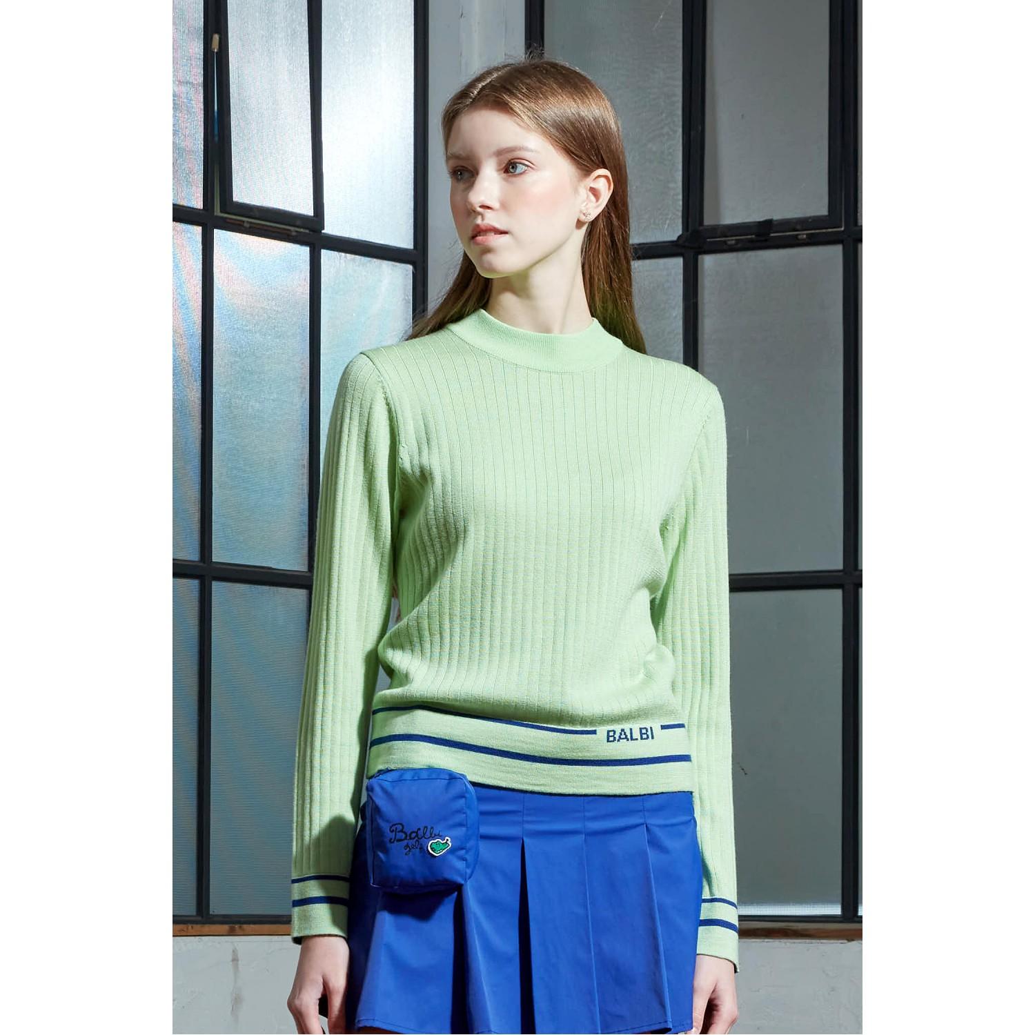 Balbi Merino Wool Color-Block Knit Sweater Wine/S