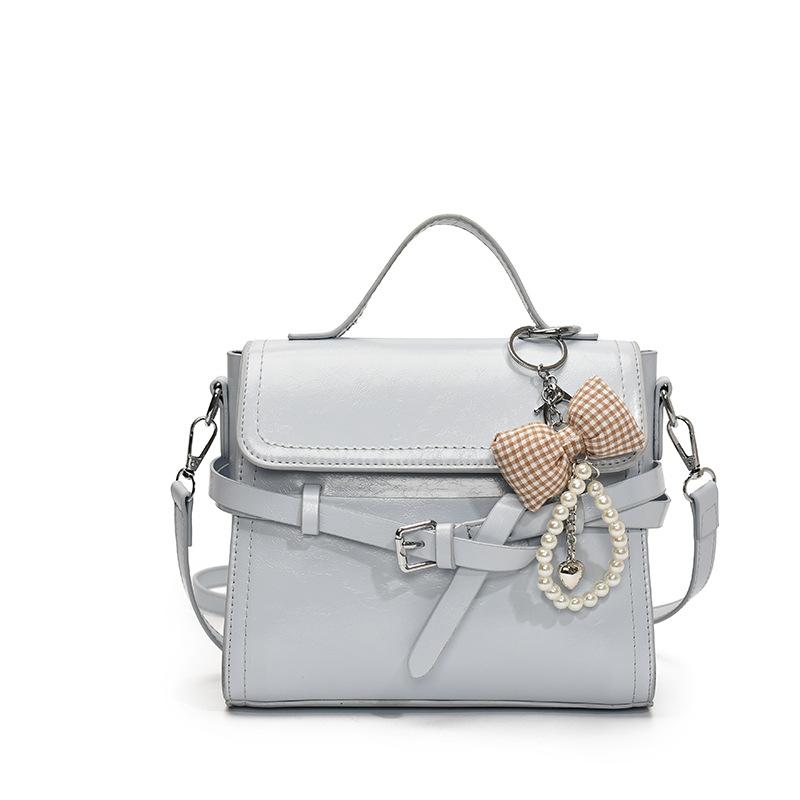 2025 Niche High Sense Simple French Casual Portable Small Square Bag Fashion Versatile College Style Messenger Women's Bag