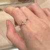 Flower Ring Fashioneasiest for Match Gentle Elegant Good-looking Open Ring Four-leaf Clover Women's Ring