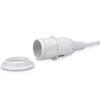 Kwmobile Support lampe douille E14 - Câble pour ampoule avec bague fixation - Cordon alimentation blanc prise électrique et interrup