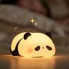 Panda-Shaped LED Night Light - USB Rechargeable Silicone Timer Lamp with Soft Glow for Kids' Bedroom  &  Nursery Decor