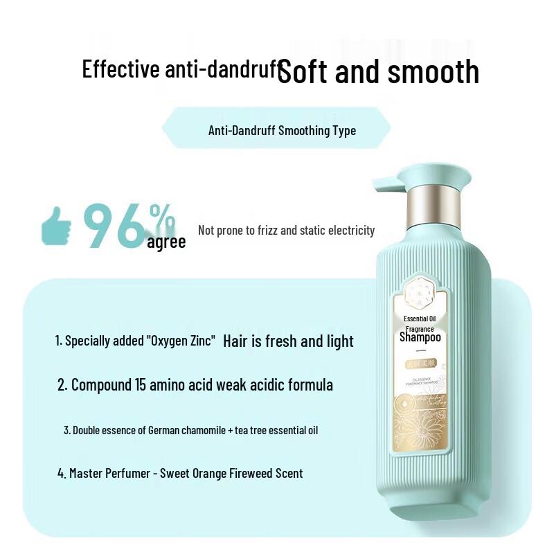 San Sheng Hua Essential Oil Anti-Dandruff Shampoo & Rose Shower Gel Set