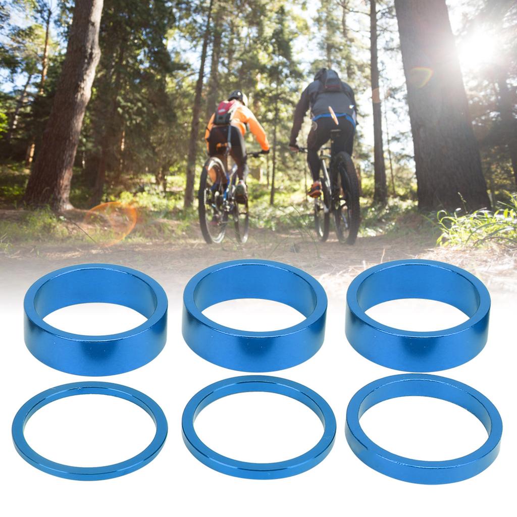 6Pcs Headset Spacer Aluminium Alloy Bike Handlebar Stem Spacers for Mountain Bike