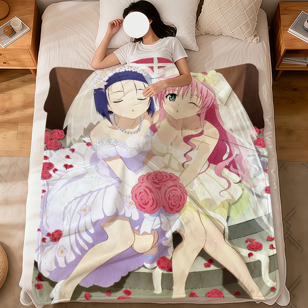 anime cute girl Momo Velia d-Deviluke to love ru soft warm plush blanket dormitory sofa living room hogar bedroom gift nap home