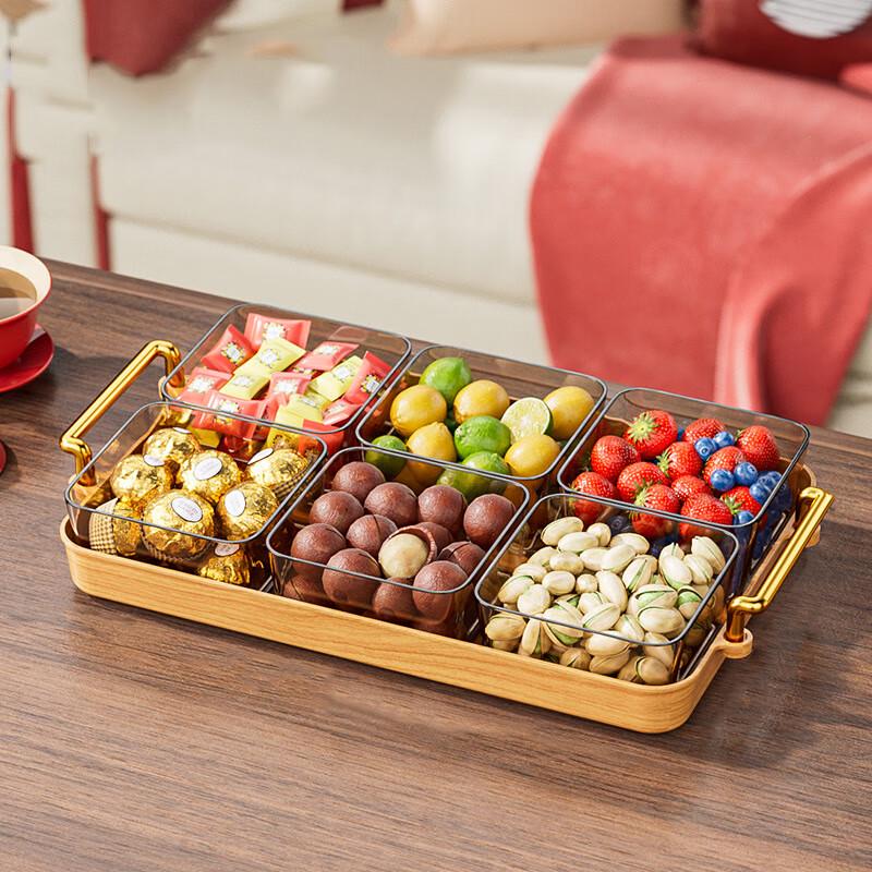 

Pabei Square Six-Compartment Snack & Fruit Serving Tray