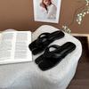 Versatile casual outerwear women's flip-flops summer new fashion high-end skirt niche design flat-bottomed sandals