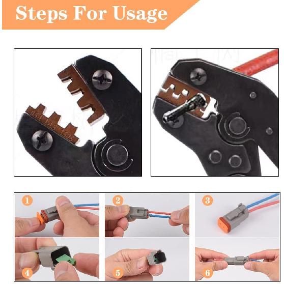 174 Stück 12 Kits DT-Serie DT-Steckverbinder-Kit 2 3 4 6 8 12-Pin-Steckverbinder mit Größe 16 gestanzten Kontakten für Deutsch-Steckverbinder, IP68 Wasserdicht Automobil