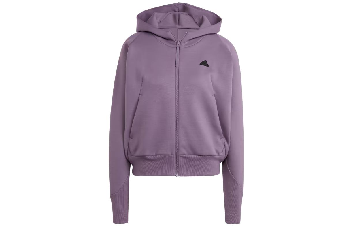 Адидас ЗНЕ. Толстовка с полной молнией Женская Contour Violet IN5132 XL