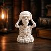 Modern Minimalist Room Decor Hands On Head Skeleton Figurine, 3D Printed Skull Statue, Artistic Models for Shelves Funny Stress Relief Desktop Decor,