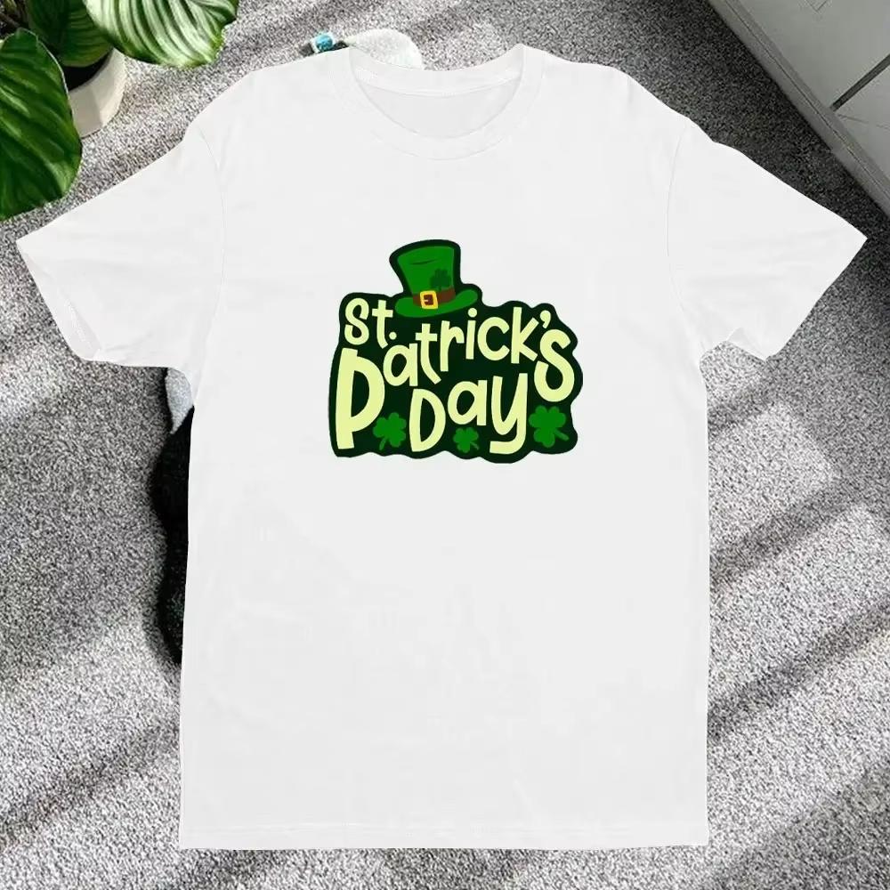 Irish Celebration Tshirt St Patricks Day Shamrocks Hat Unisex Women Shirt Happy Saint Patricks Gift Fashion cotton Tee shirt M