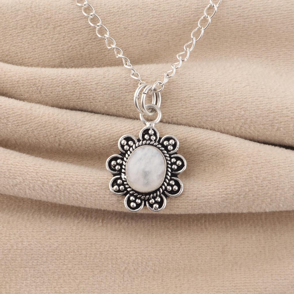 Natural Rose Quartz Gemstone 925 Sterling Silver Jewelry Handmade Pendant 1.37" For Birthday Gift CP-40-35