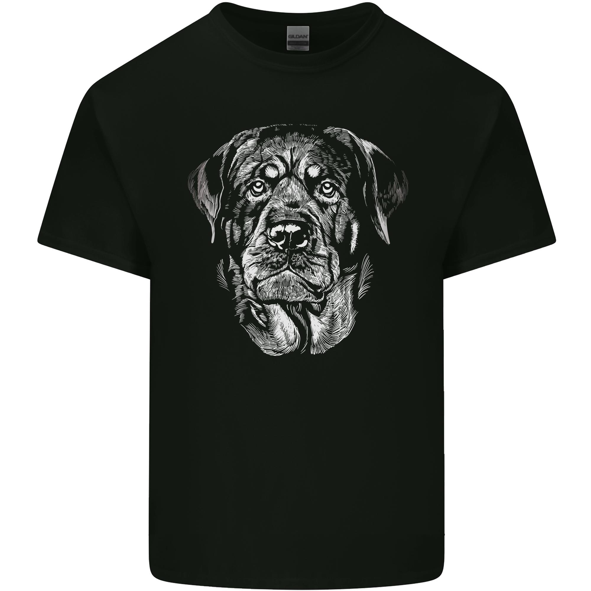 A Monochrome Rottweiler Dog Unisexs Light Cotton TShirt S