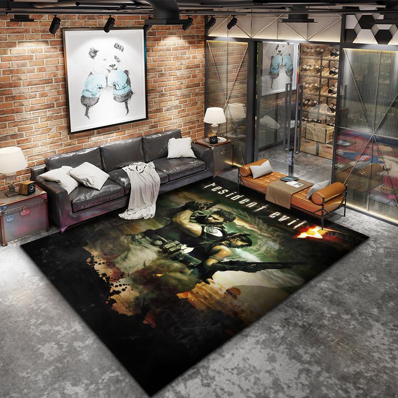 Resident Evil Carpet Rug for Living Room Bedroom Home Sofa Decoration,Kids play Nonslip Floor Mat