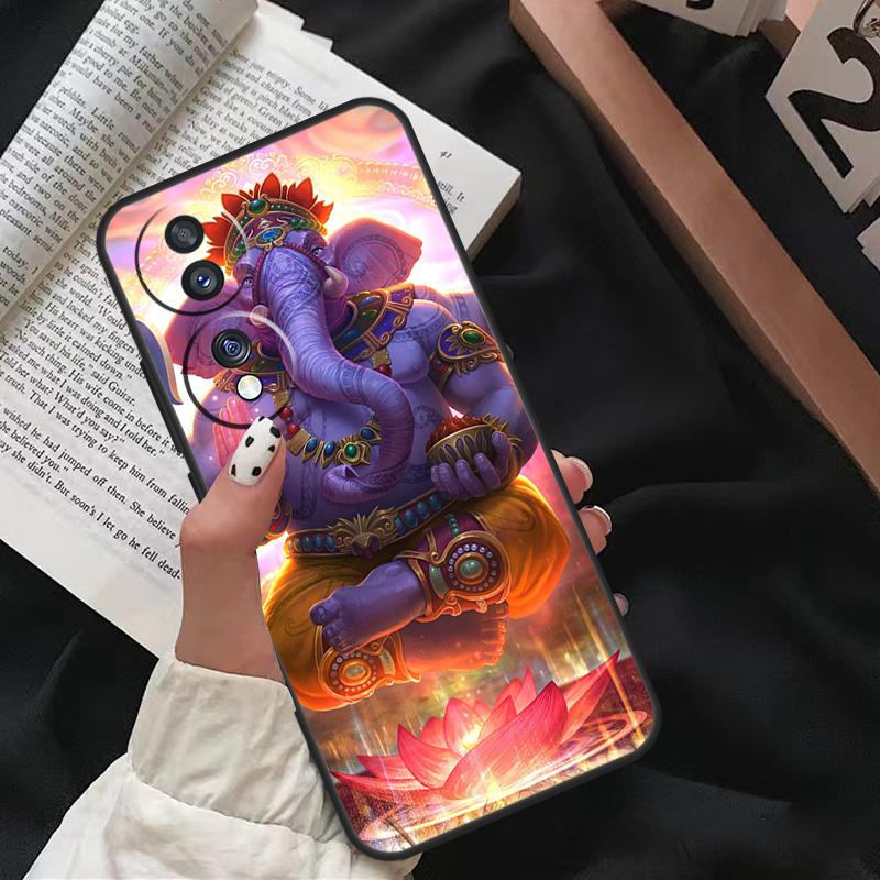 Ganesh Elephant God For Honor Magic 5 6 7 8 Pro Case For Honor 200 400 70 90 Lite X8c X8b X9a X9b X9c X9d Win RT