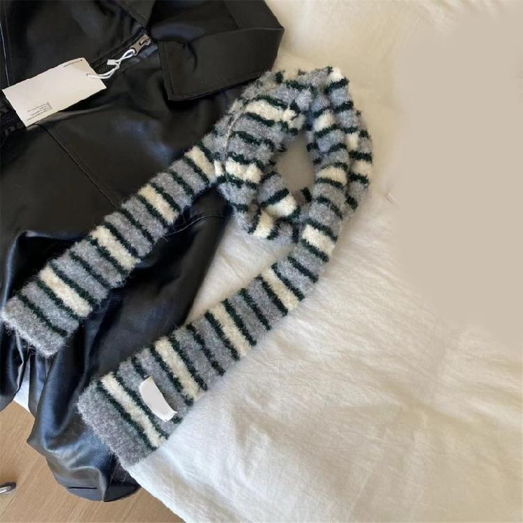 Women Skinny Scarf Thin Choker Knit Belt Long Tie Scarf Bag Handle Wrap