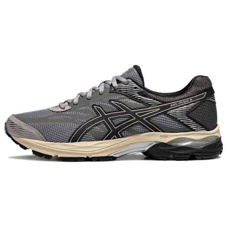 Asics Gel-Flux 4 Comfortable Synthetic Leather Low-Top Training Running Shoes Men Sneaker Gray Black 1011B934-020