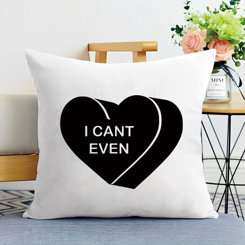 Black And White Ins Style Printed Decorative Pillowcase Bedroom Living Room Square Cushion Pillowcase