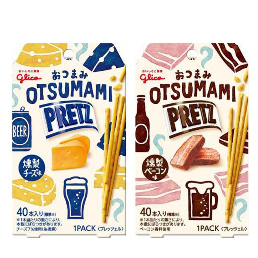 

Japan GLICO Snack Pretz (Smoked Cheese Flavor / Smoked Bacon Flavor) 24g Smoked Cheese