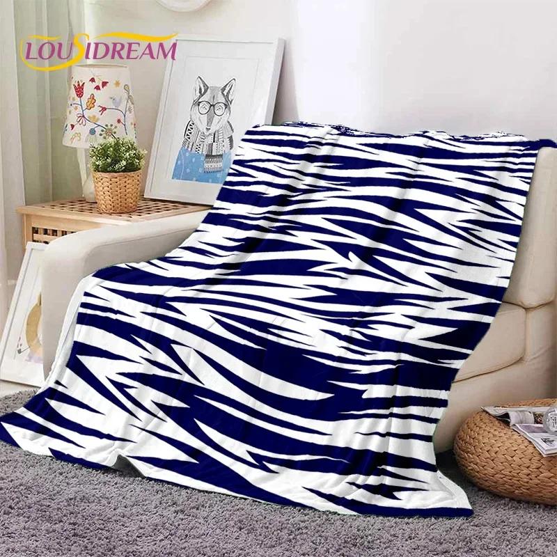 3D Colorful Zebra Stripe Leopard Tiger Soft Flannel Blanket for Bed Bedroom Sofa Picnic,Throw Blanket for Cover Outdoor Nap Gift