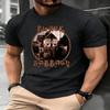 Maglietta Grafica Vintage Uomo Black Sabbath Paranoid Album Art Forbidden Seventh Star Design Stampa Retro Marrone Dorato Top Magliette