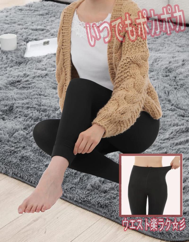 Warm 160 Full Length [Liapom] Fleece-Lined Leggings, Denier, Women's Tights, (JM-L)