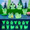 12 Cute Frog Resin Luminous Tree Elf Movie Character Garden Landscape Collection Gift Miniatures, Figurines, Decor, Bonsai, Ornaments,