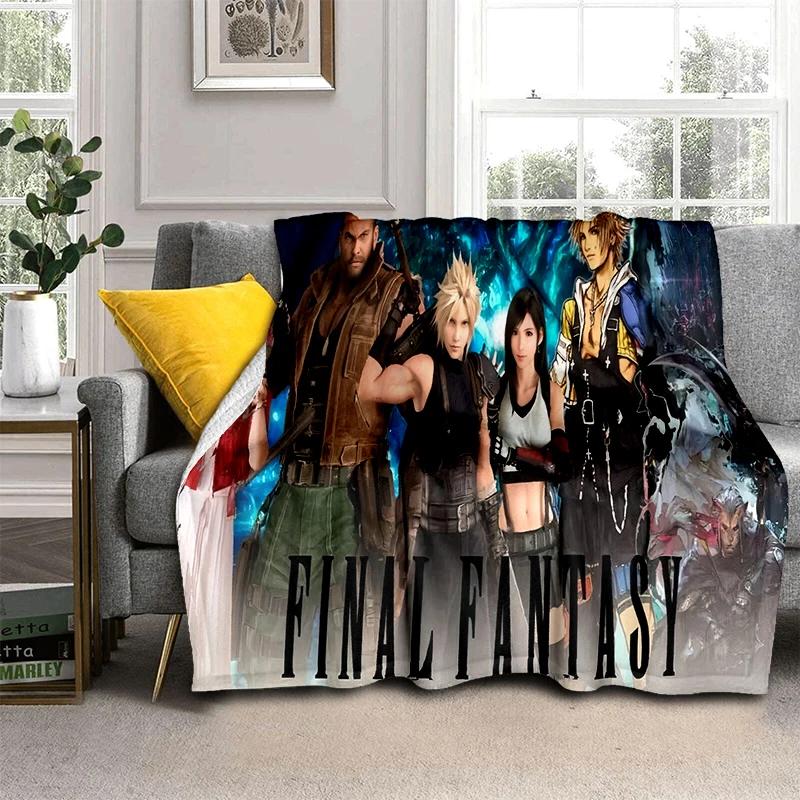 New Style Cloud Tifa Aerith Final Fantasy Games Sephiroth Blanket,Soft Throw Blanket for Home Bedroom Bed Sofa Cover Kids