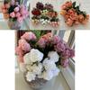 Artificial Peony Flower Arrangement In Velvet Finish For Bedroom Wedding Decor