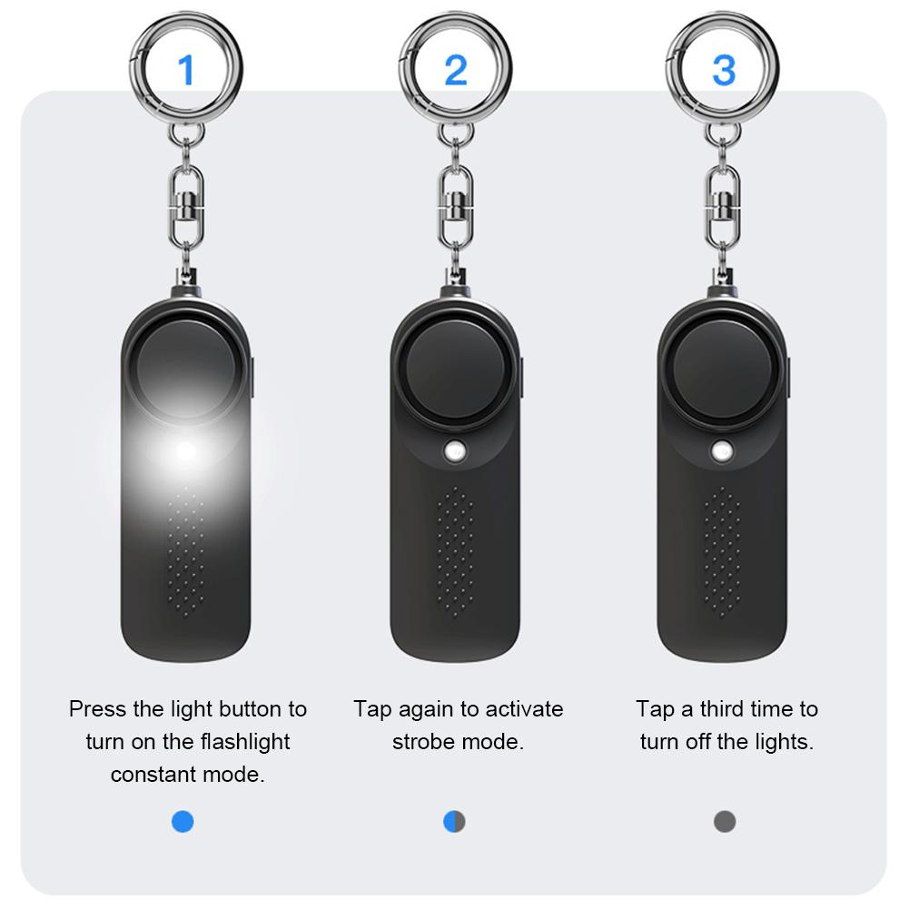 130 Decibel Convenient Personal Safety Alarm Sounds As Soon As You Pull It Portable Wolf Warning Protection Device