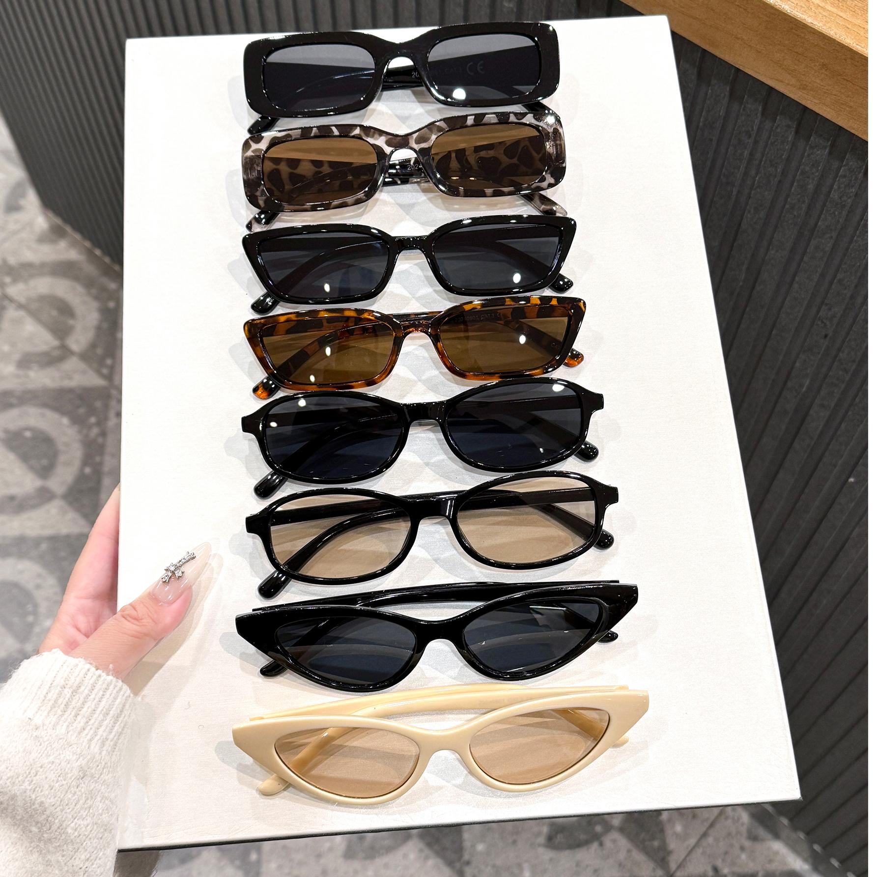 

8Pcs Women s Simple Fashion Mixed Set Glasses Casual Fashion Solid Color Basic Glasses for Men and Women